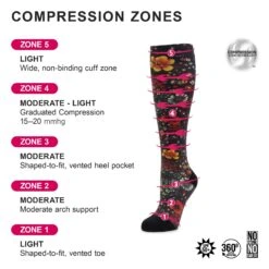Compression Sugar Skulls Socks 9 Compression Sugar Skulls Socks -Alegria Shoes Sale ALEGRIA FW20 ZONES SOCKS R3