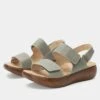 Bailee Woven Sage Sandal 2 Bailee Woven Sage Sandal -Alegria Shoes Sale BAI 6132 S1