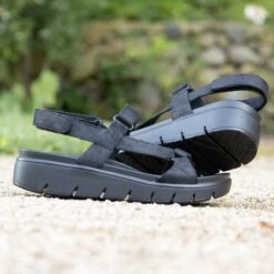 Henna They Call Me Mellow Black Sandal -Alegria Shoes Sale HEN 6142 S1X