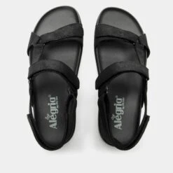 Henna They Call Me Mellow Black Sandal -Alegria Shoes Sale HEN 6142 S4