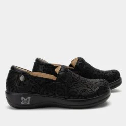 Shoes Keli Black Embossed Paisley Professional Shoe -Alegria Shoes Sale KEL 431 S2 1d633e28 dfb0 4aa9 957e eea21bb36d17