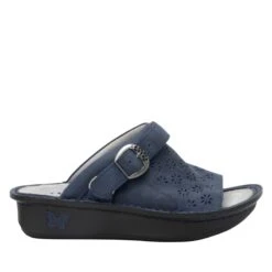 Klover Oiled Navy Sandal 10 Klover Oiled Navy Sandal -Alegria Shoes Sale KLO 7402 S2