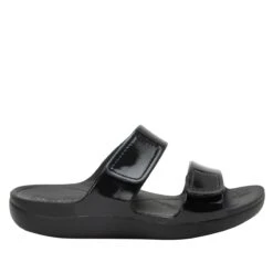Orbyt Black Gloss Sandal 10 Orbyt Black Gloss Sandal -Alegria Shoes Sale ORB 7441 S2