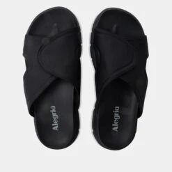 Sunie Black Sandal -Alegria Shoes Sale SUN 6205 S4
