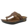 Vella Oiled Brown Sandal 1 Vella Oiled Brown Sandal -Alegria Shoes Sale VEL 7412 S1