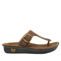 Vella Oiled Brown Sandal 10 Vella Oiled Brown Sandal -Alegria Shoes Sale VEL 7412 S2