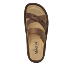 Victoriah Oiled Brown Sandal -Alegria Shoes Sale VIC 7412 S4