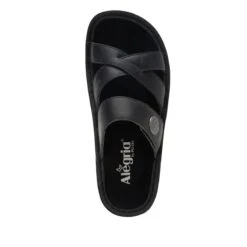 Victoriah Oiled Black Sandal -Alegria Shoes Sale VIC 7414 S4